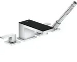 hansgrohe Fertigset Axor MyEdition 4-L-BW-Rand-Arm., m Pl., chr./Schw.-gl.