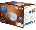 Duravit Wand-WC, Tiefsp&uuml;ler Set Architec Rimless, Durafix, mit WC-Sitz, wei&szlig;