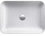 Duravit Aufsatzwaschbecken Cape Cod 55x40cm, o. HL, &Uuml;L, Hahnlochbank, Wei&szlig;