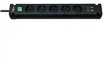 Bremounta Steckdosenleiste mit USB-Ladefunktion 5fach schwarz 3m