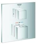 Grohe Fertigmontageset Grohtherm Cube UP-Brausethermostat, mit Absperrventil, chrom