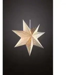 Hellum LED-Papierstern 60cm wei&szlig; warm-wei&szlig; mit Fernbedienung