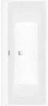 V&B Rechteck-Badewanne Collaro Duo 180x80cm, EB-Ausf. Chrome, stone white