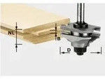 Festool Profil-Federfr&auml;ser HW Schaft 8 mm D46 x D12-FD (mit Anlaufkugellager)