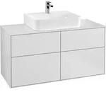V&B Waschtischunterschrank Finion 120x60,3cm, Abd.-Pl. wh. m, wh. m Lac