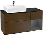 V&B Waschtischunterschrank Finion 120cm, Pl b m, Rg re Anthrac. m, wal ven