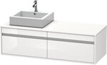 Duravit Waschtischunterschrank Ketho 140x55x42,6cm, f AWT, 2 AZ, B li, we hgl