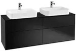 V&B Waschtischunterschrank Wandbeleuchtung Finion 160x60,3cm, EM, Pl bla m, bla m Lac