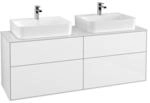 V&B Waschtischunterschrank Wandbeleuchtung Finion 160x60,3cm, Abd.-Pl. wh. m, glo wh.