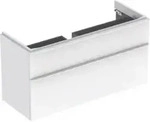 Geberit Waschtischunterschrank Smyle Square 118,4x61,7x47cm, we. hgl, 2 Schubladen