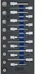 BGS Werkstattwageneinlage 1/3: Bit-Einsatz-Satz Antrieb Innenvierkant 12,5 mm (1/2