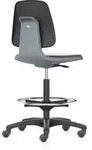 bimos Arbeitsstuhl Labsit 4, K-Leder anthrazit Sitzh&ouml;he 560-810 mm