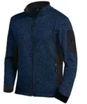 FHB Herren-Jacke CHRISTOPH Strick-Fleece marine-schwarz 5XL