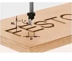 Festool Schriftenfr&auml;ser HS Schaft 8 mm HS S8 D11/60&deg;