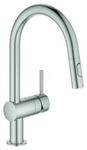 Grohe Sp&uuml;ltisch-Einhebelmischer Minta 1/2", C-Ausl, ausz Dual-Brause, superst.