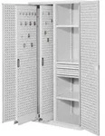 Kappes Vertikalschrank RasterPlan Mod. 81 RAL 7035 T&uuml;r innen Lochplatten mit
