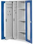 Kappes Vertikalschrank RasterPlan Mod. 80 RAL 7035/5010 Sichtfenstert&uuml;r mit