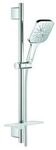 Grohe BrG Rainshower SmartActive130 Cube chrom, Brausestange 60cm, 3 Strahlarten