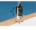 Festool Wendeplatten-B&uuml;ndigfr&auml;ser HW Schaft 8 mm D19/20WM Z2 (mit Anlaufkugellager)