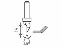 Festool Gipskartonfräser HW Schaft 8 mm HW S8 D12,5/45°