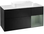 V&B Waschtischunterschrank Wandbeleuchtung Finion 120cm, Pl w m, Rg r Ol m Lac, bla m