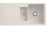 V&B b&uuml;ndige Sp&uuml;le Siluet 60 R Flat m Ablaufgarnitur, Handbet&auml;tigung, crema