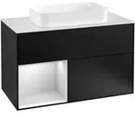 V&B Waschtischunterschrank Wandbeleuchtung Finion 100, Pl w m, Reg li wh. m Lac, bla