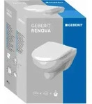 Geberit Wand-WC, Tiefsp&uuml;ler Renova 6/5 l, Set, mit WC-Sitz, wei&szlig;