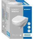 Geberit Wand-WC, Tiefsp&uuml;ler Renova 6 l, rimfree, mit WC-Sitz, wei&szlig;