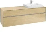 V&B Waschtischunterschrank Collaro 160x54,8x50cm, WT rechts, nordic oak