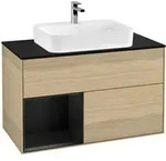 V&B Waschtischunterschrank Wandbeleuchtung Finion 100, Pl bla m, Reg li bla m Lac, Oa