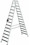 MUNK Aluminium-Stehleiter beidseitig begehbar clip-step 2 x 14 Stufen