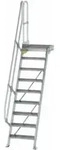 MUNK Aluminium-Treppe Plattform 60&deg; 9 Stufen