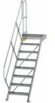 MUNK Aluminium-Treppe Plattform 45&deg; 8 Stufen