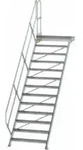 MUNK Aluminium-Treppe Plattform 45&deg; 13 Stufen