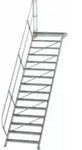 MUNK Aluminium-Treppe Plattform 45&deg; 15 Stufen