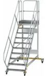 MUNK Aluminium-Plattformtreppe fahrbar 45&deg; 10 Stufen