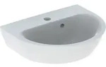 Geberit Handwaschbecken Renova 45x36cm, we/KeraTe, m Hahnl., m &Uuml;L asym.
