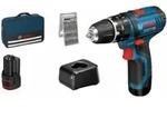Bosch Power Tools Akku-Schlagbohrschrauber 12 V,Bohrset, Tasche GSB 12V-15