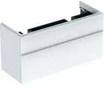 Geberit Dop.-WT-Schr. Smyle Square 118,4x61,7x47cm, 2 Laden, wei&szlig; hochglanz