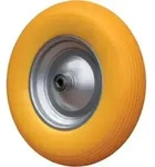 Rad vollgesch&auml;umt 400/100 Kugellager u. Achse 17mm
