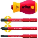 Wiha Schraubendreher mit Bithalter Set SoftFinish&reg; electric slimVario&reg; Stubby