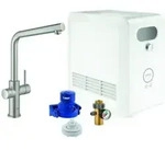Grohe Sp&uuml;ltisch-Einhebelmischer Blue Professional L-Auslauf Set, supersteel