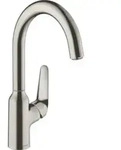 hansgrohe Sp&uuml;ltisch-Einhebelmischer 220 Focus M42 1jet, Edelstahl-Optik