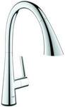 Grohe Sp&uuml;ltischmischer Zedra SmartC chr, herausz. Br., el, Batterie