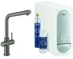 Grohe Sp&uuml;ltisch-Einhebelmischer Blue Home hd graph. geb., L-Auslauf-Starter Kit