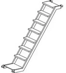 Hymer Treppe, 2,50 m x 0,53 m