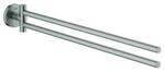 Grohe Handtuchhalter Essentials 43,9cm, 2-armig, schwenkbar, supersteel (40371DC1)