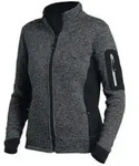 FHB Damenjacke MARIEKE Strick-Fleece anthrazit-schwarz XS