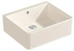 V&B Sp&uuml;lstein Einzelbecken 60 X m Abl.garn, Exzenter, crema CeramicPlus